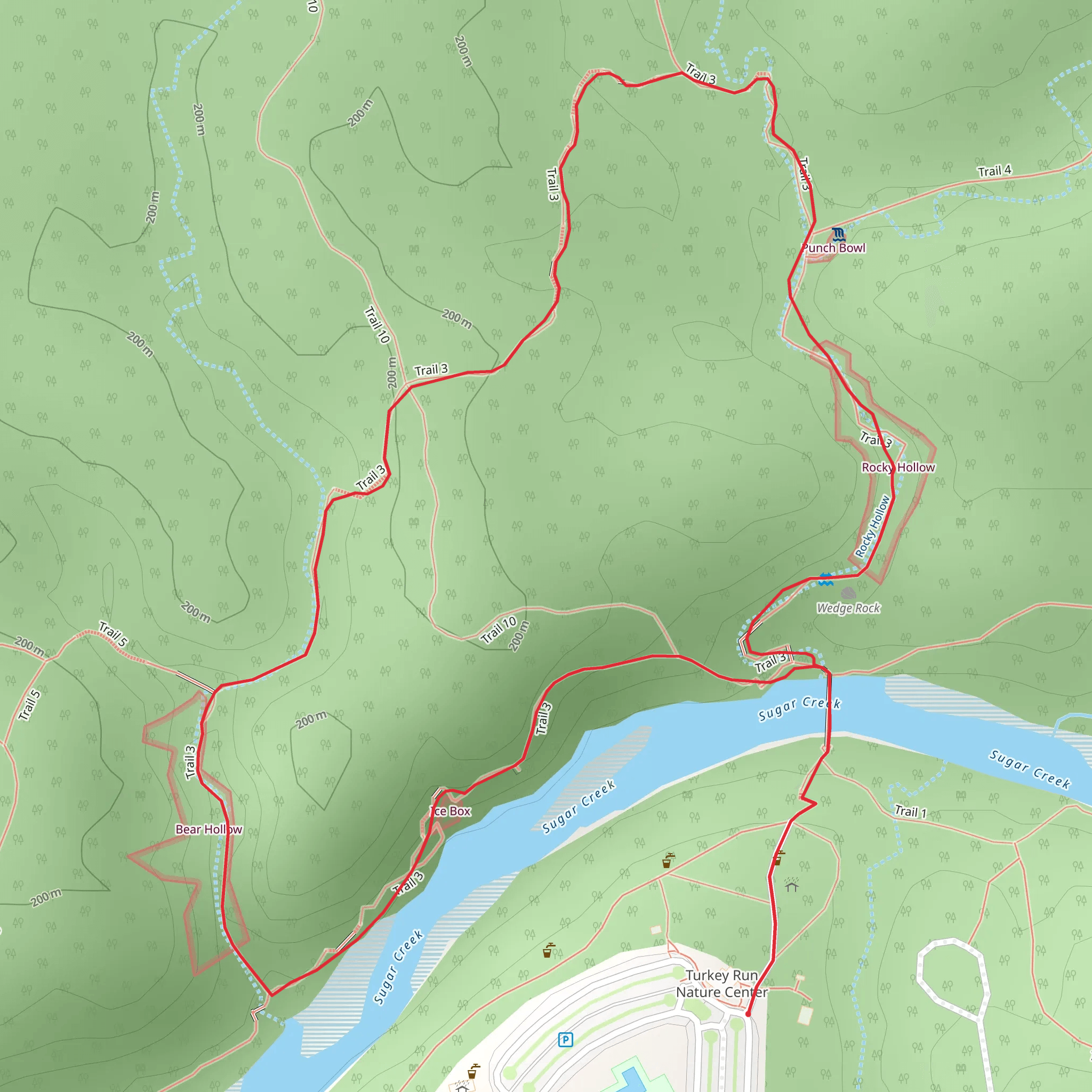 Trail 3 Loop mobile static map