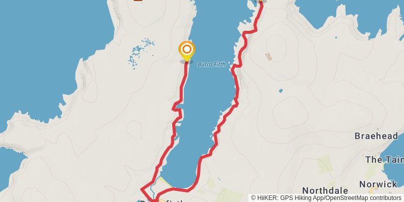 Coastal Walk of Shetland - South Mainland stage 5 Map