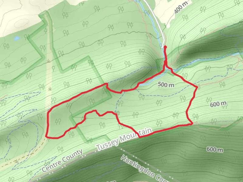 Cruiser's Run Creek Loop via Ruby Ridge Trail