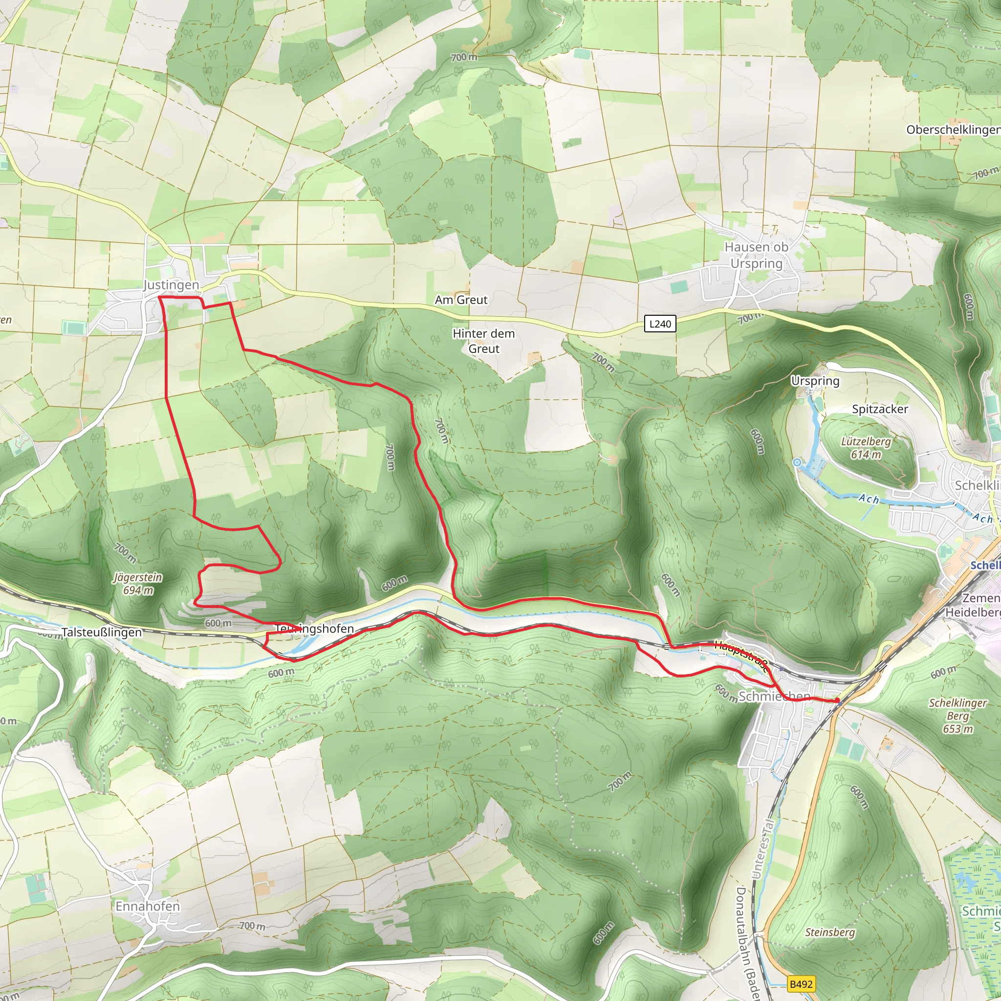 Schmiechen Loop mobile static map