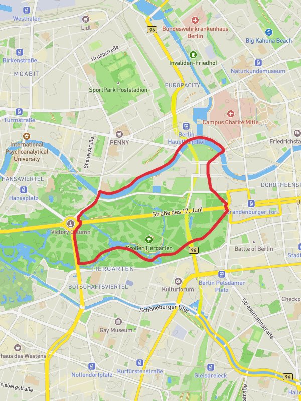 Luiseninsel and Spree via Grosser Weg and Magnus Hirschfeld Ufer