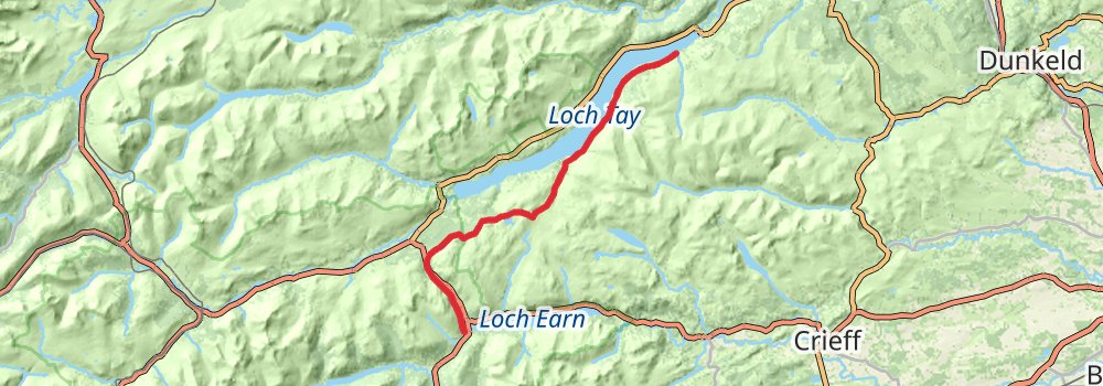 Rob Roy Way 5-Day Challenging Tour (Hillwalk Tours) stage 2 Map