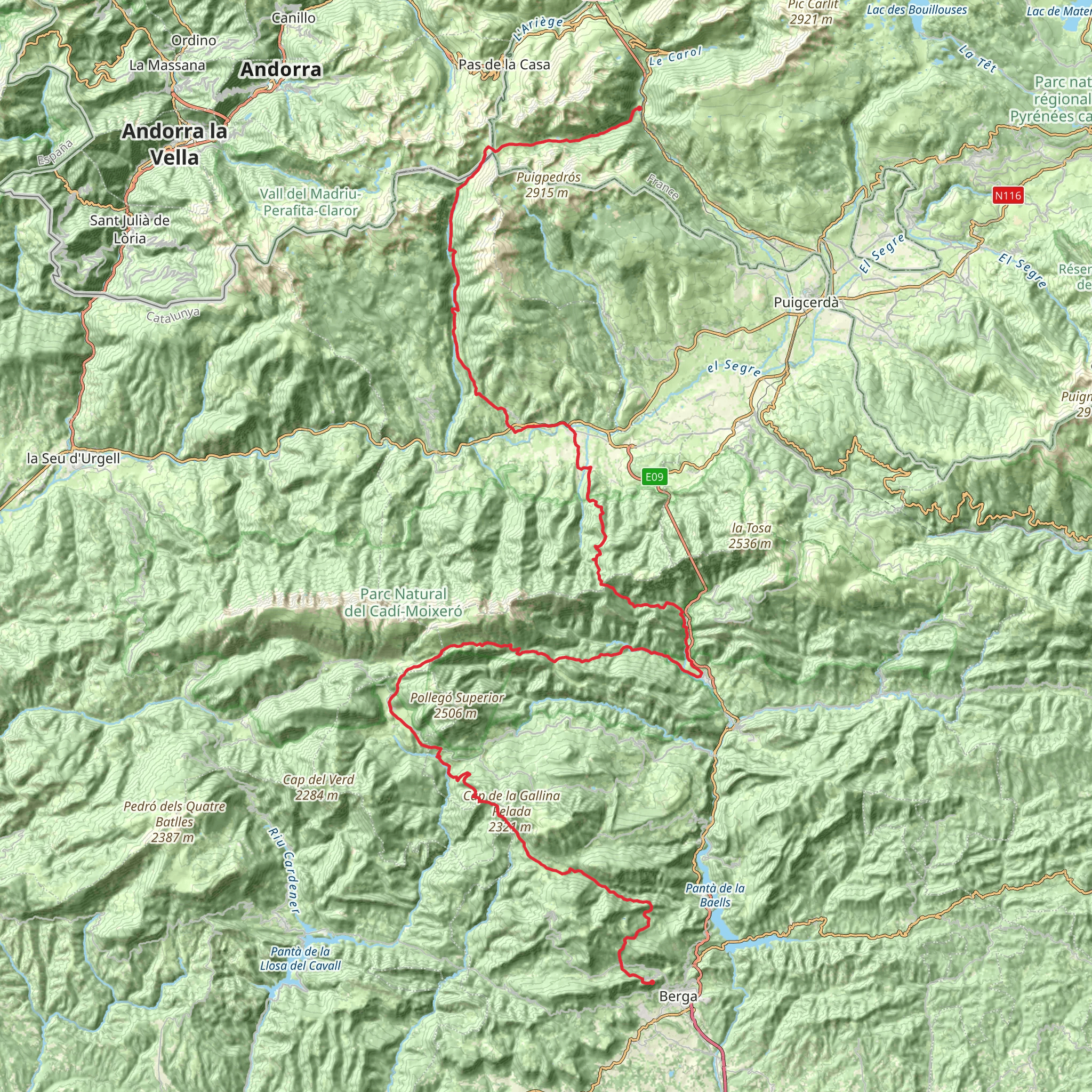 GR 107 Route of the Cathars mobile static map