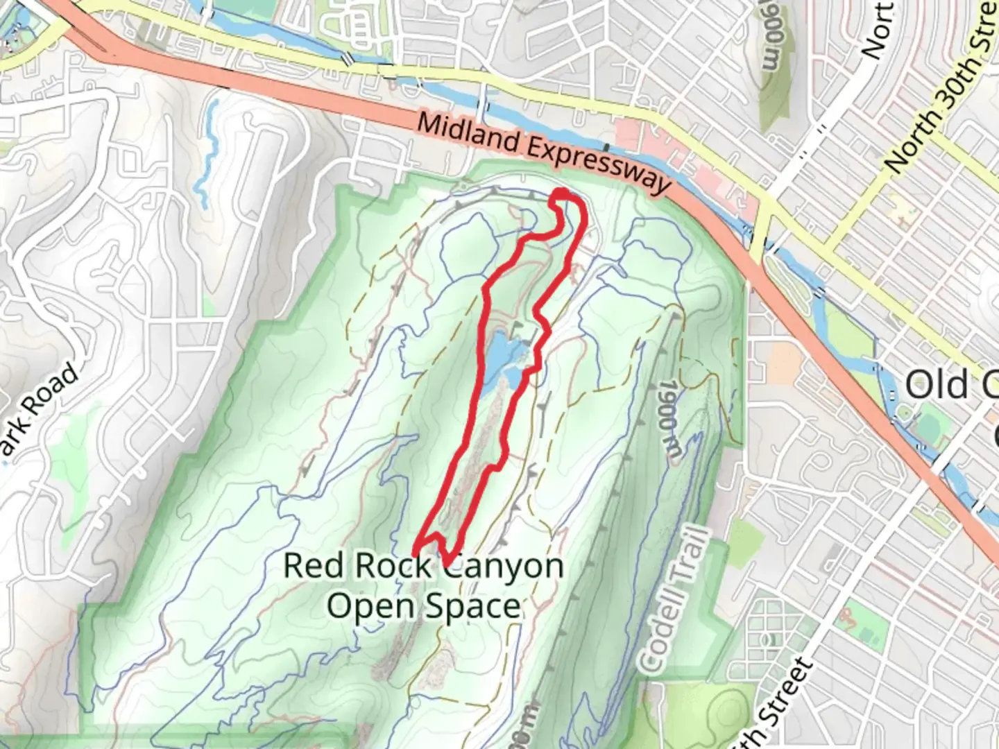 An image depicting the trail Mesa, Greenlee and Red Rock Canyon Path Loop Trail and its surrounding area.