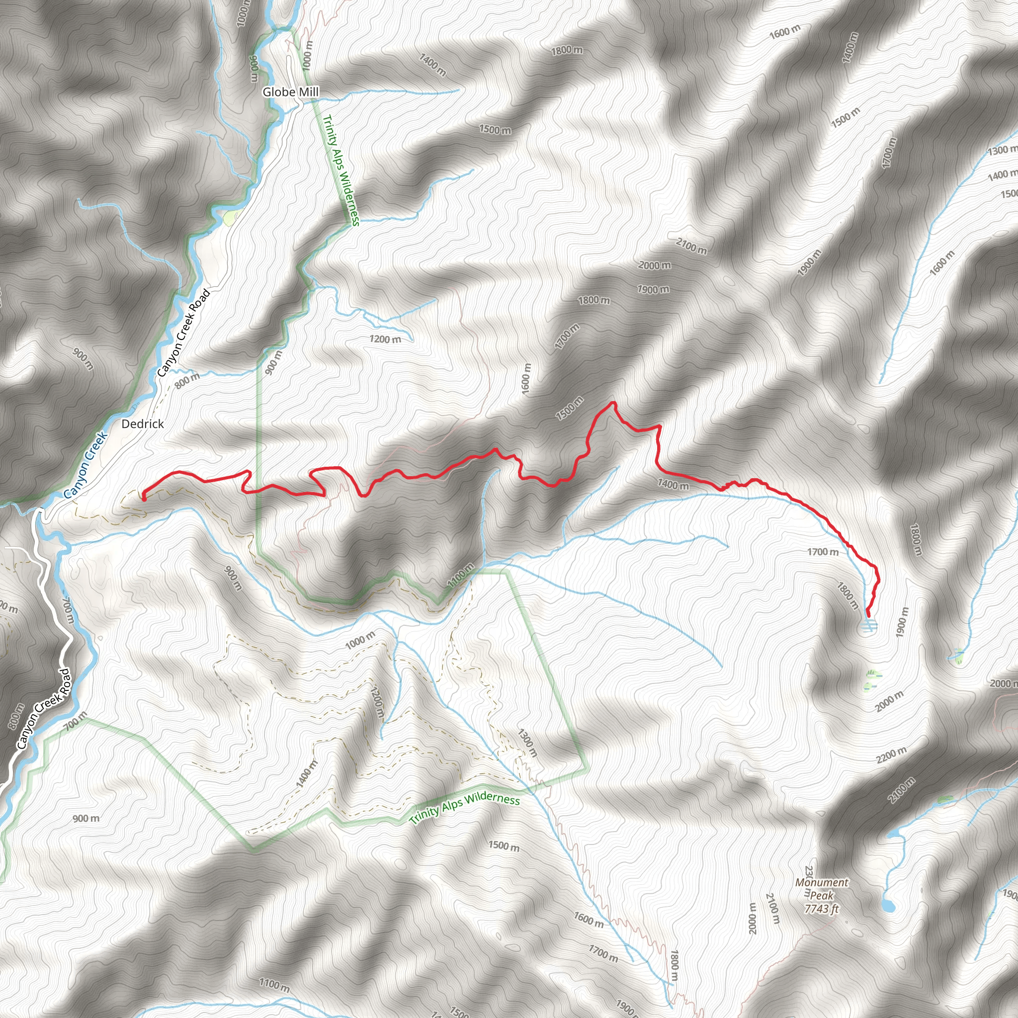 East Fork Lake Trail mobile static map