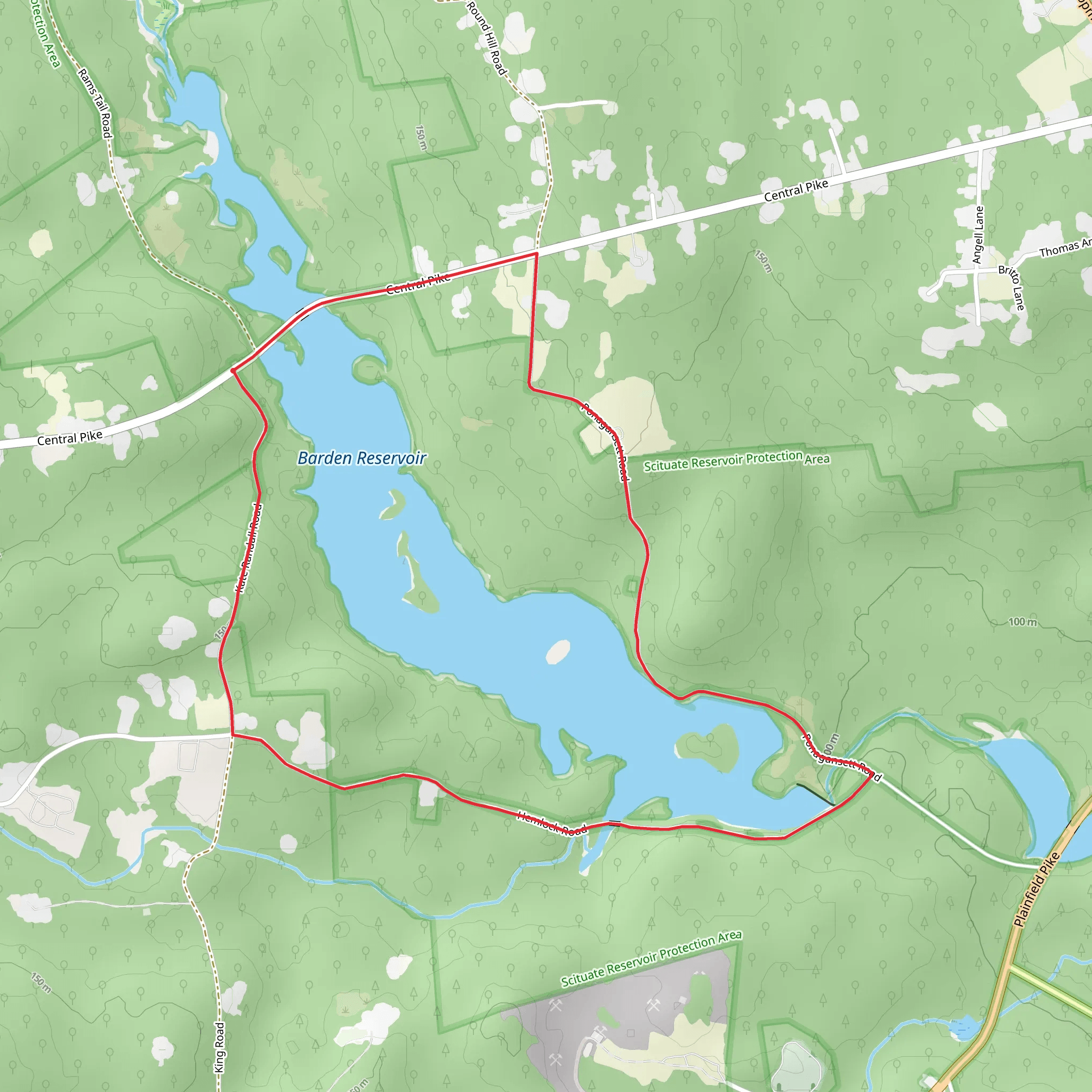 Barden Reservoir Loop mobile static map