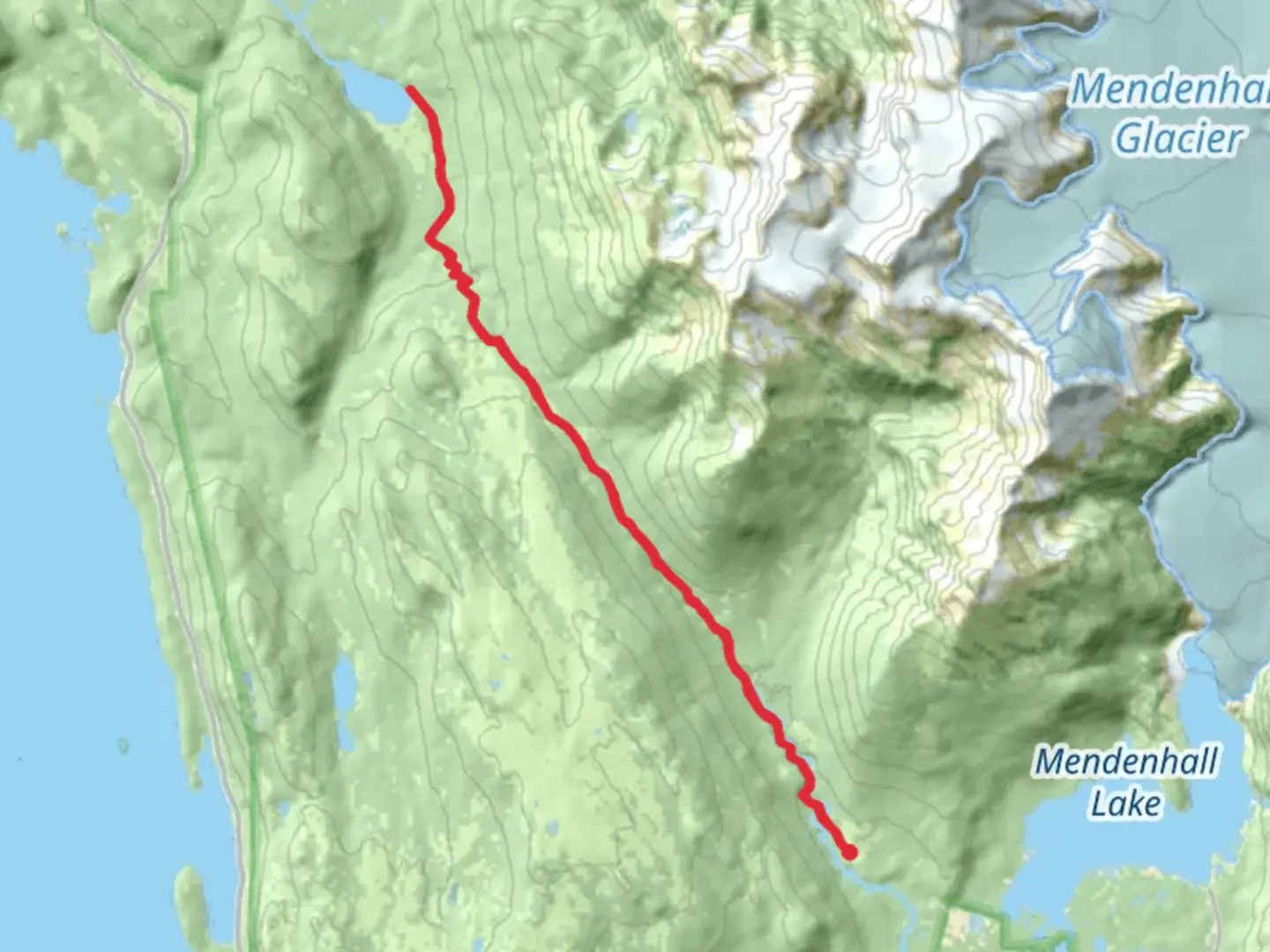 An image depicting the trail Windfall Lake via Montana Creek Road and its surrounding area.