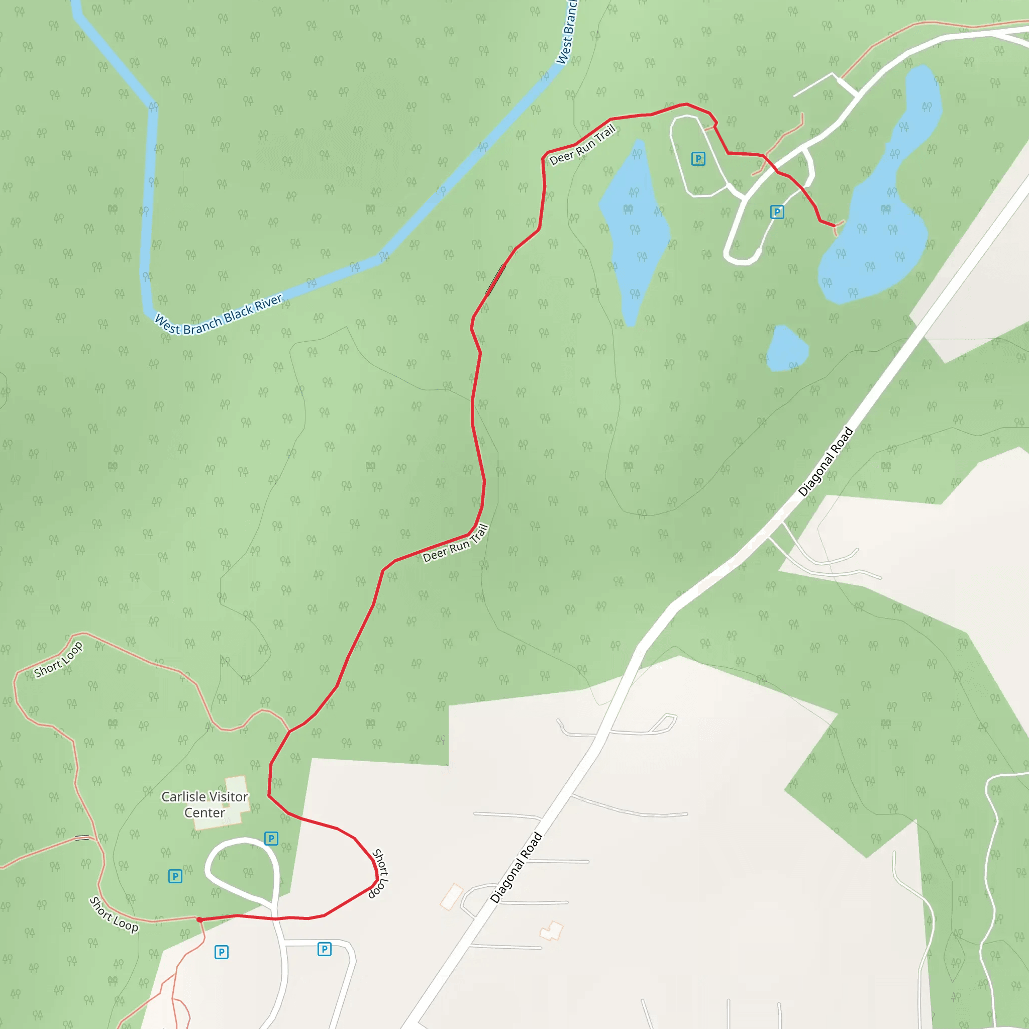 Deer Run Trail mobile static map