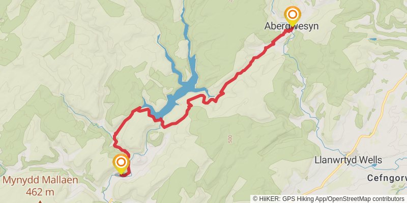 Snowdonia to the Gower Walk stage 14 Map