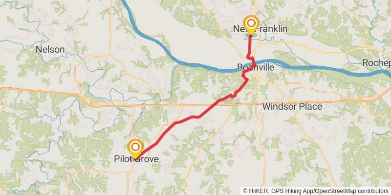 American Discovery Trail - Missouri stage 14 Map