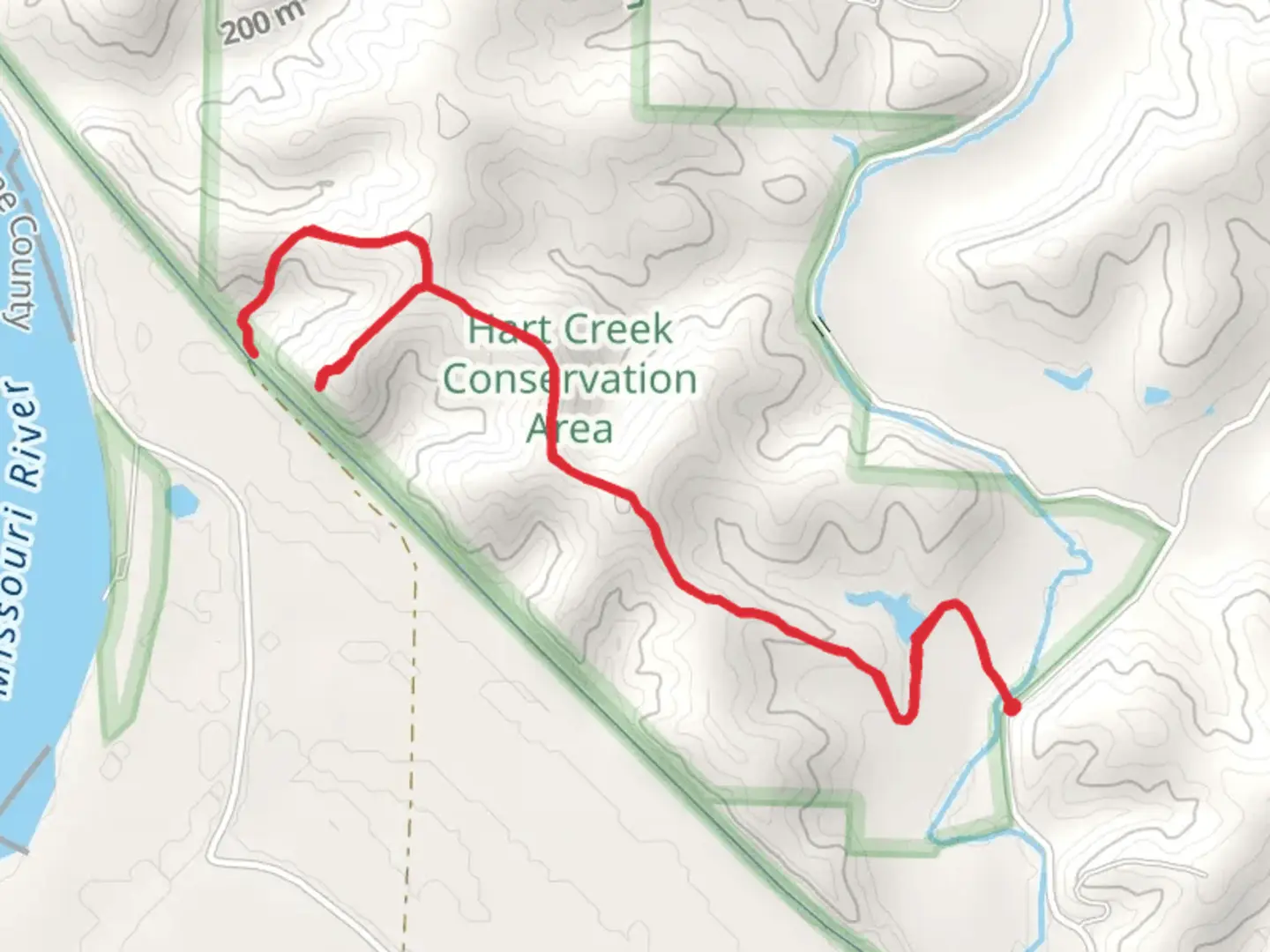 An image depicting the trail Missouri River Overlook from South Hart Creek Road and its surrounding area.