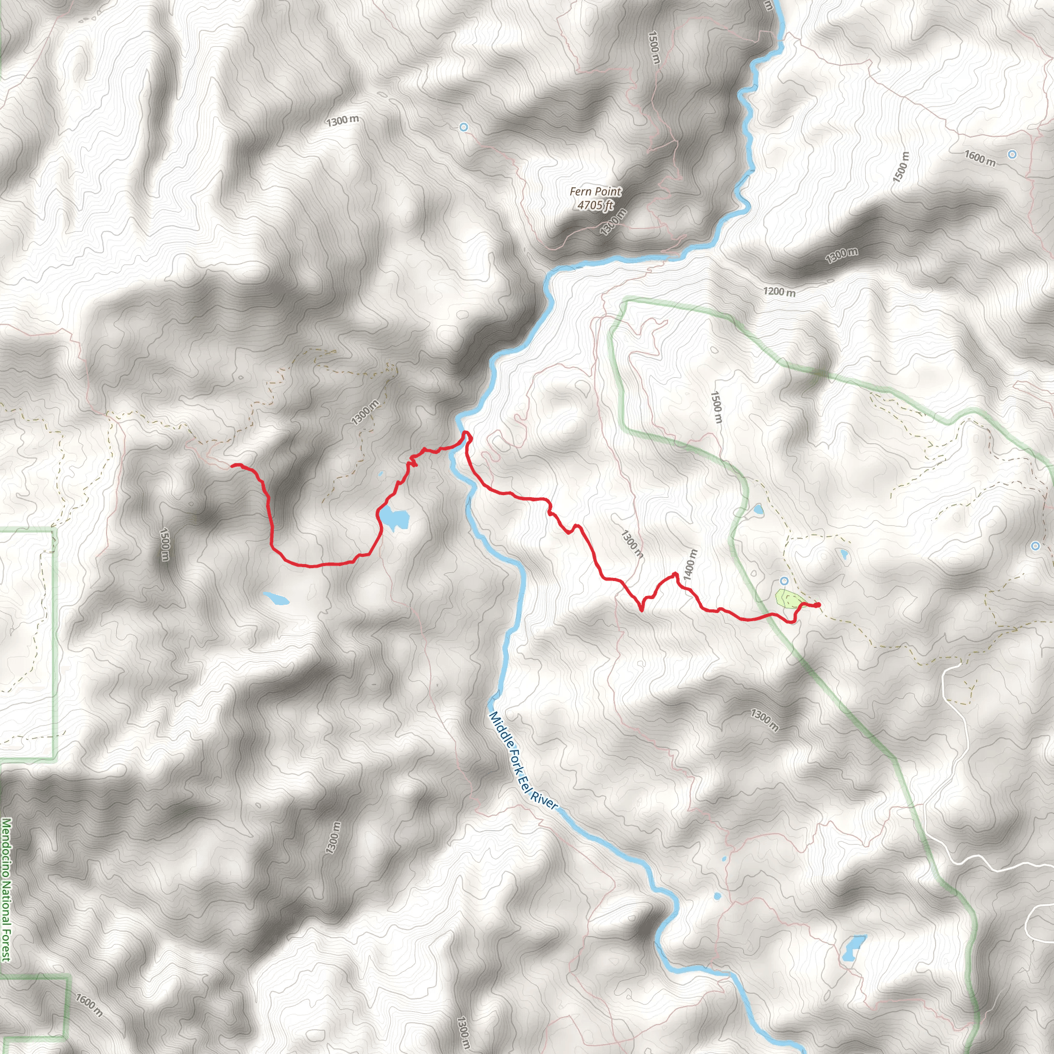 Henthorne Lake Trail mobile static map