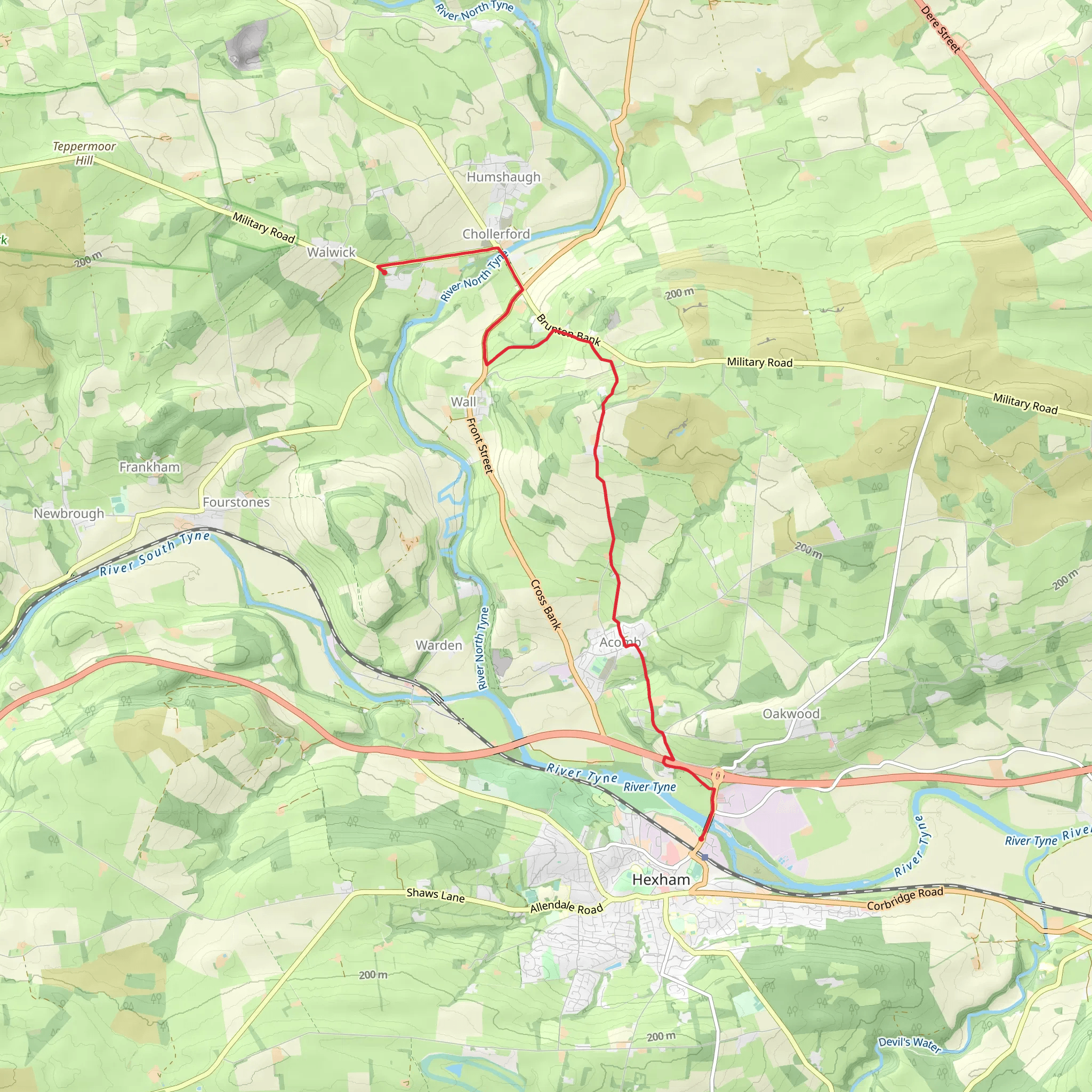 Hexham mobile static map