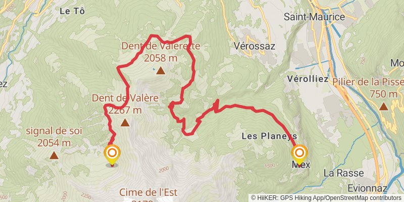 Tour Des Dents Du Midi stage 2 Map