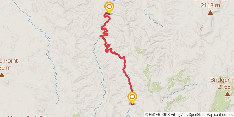 Salt Creek Trail stage 2 Map