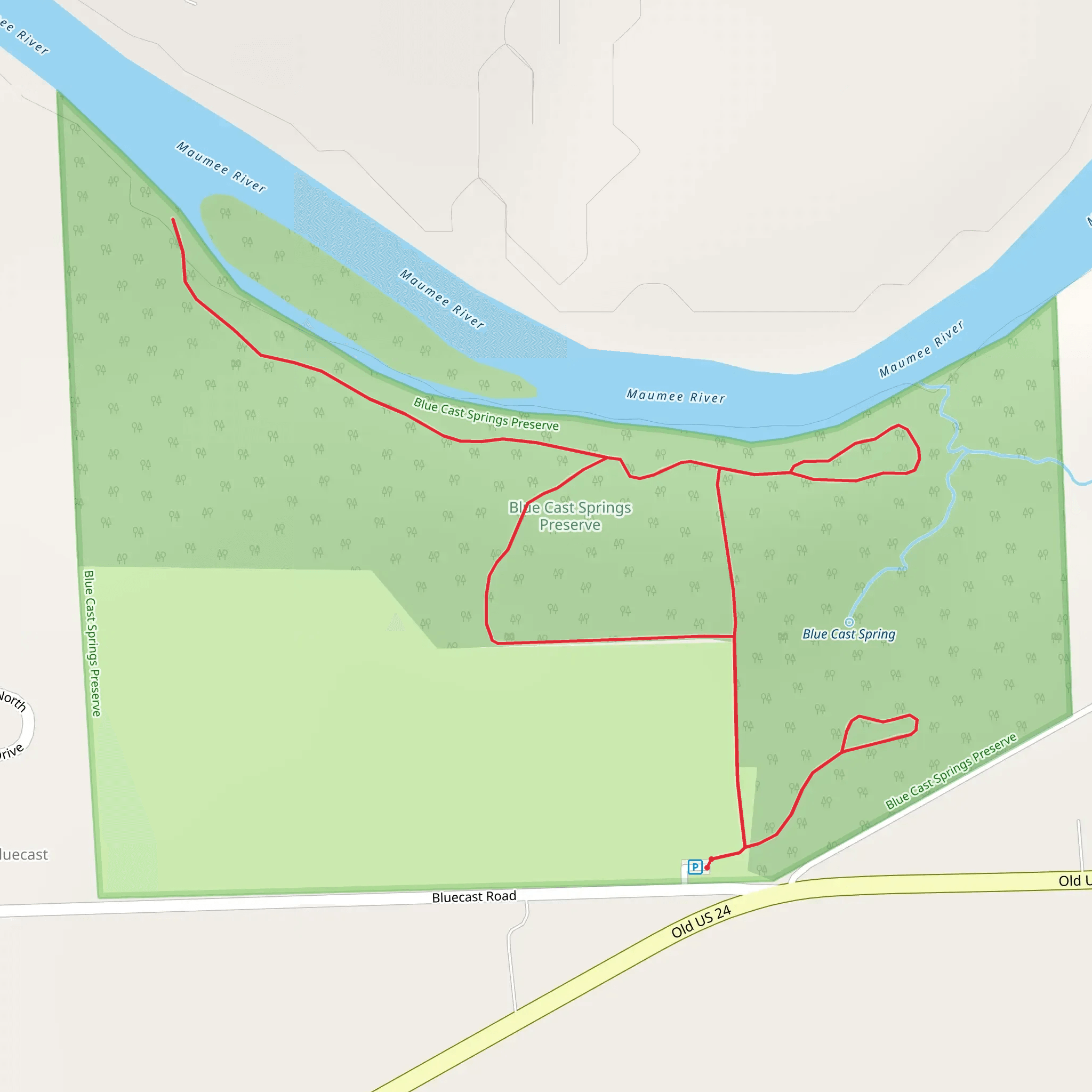 Blue Cast Springs-ACRES LANDTRUST Loop mobile static map