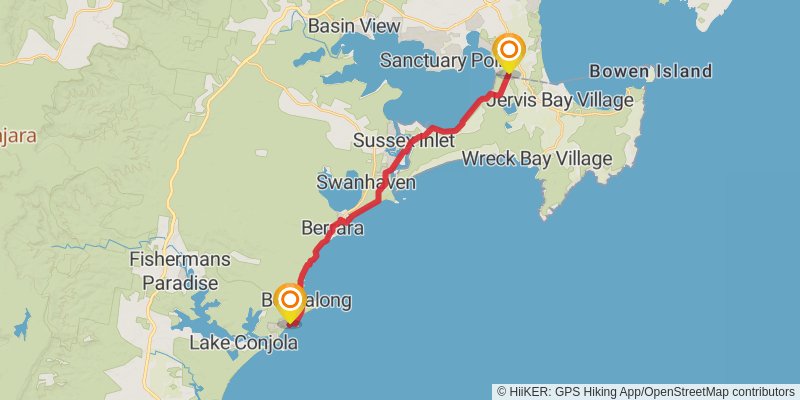 The Great South Coast Walk stage 11 Map