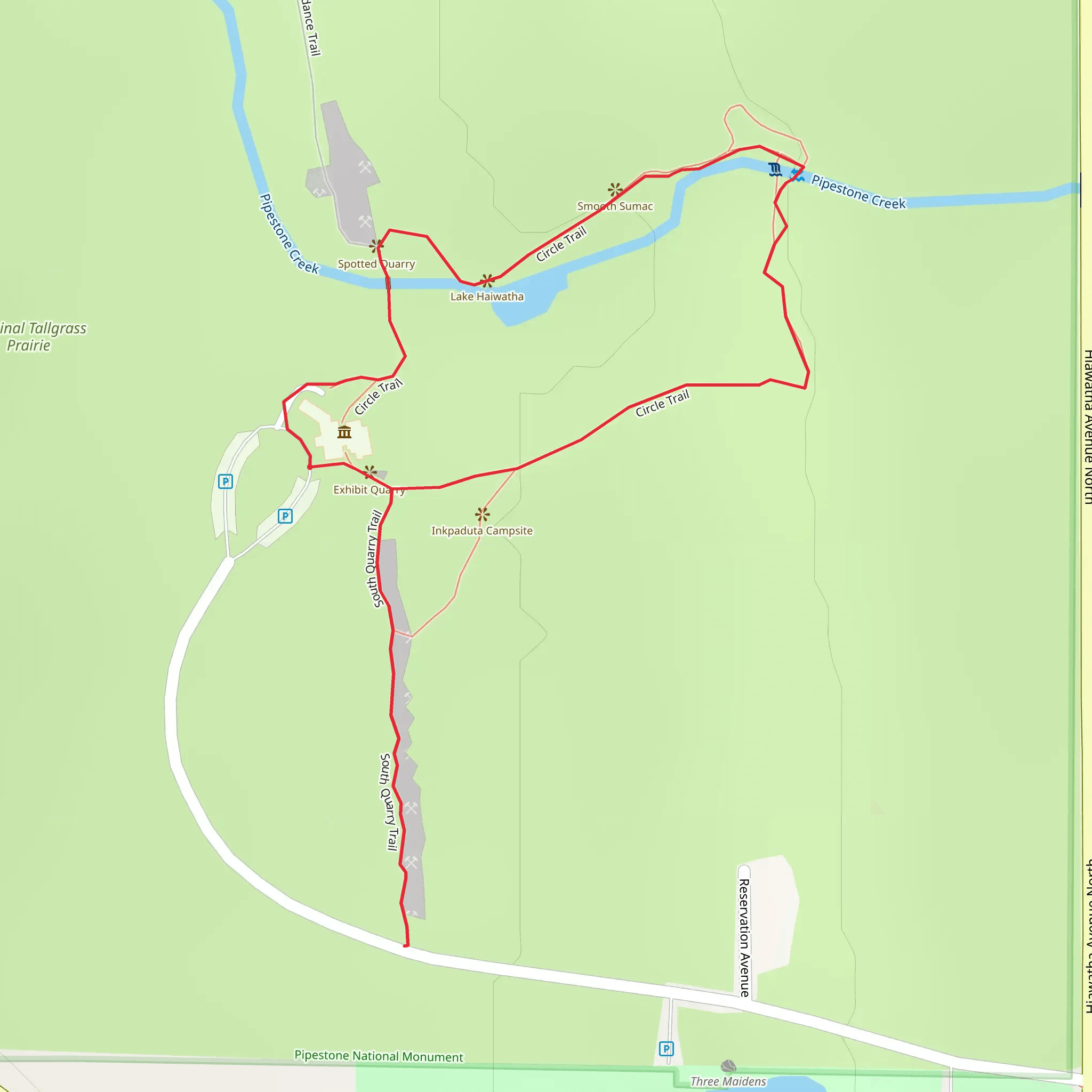 Lake Hiawatha Loop mobile static map