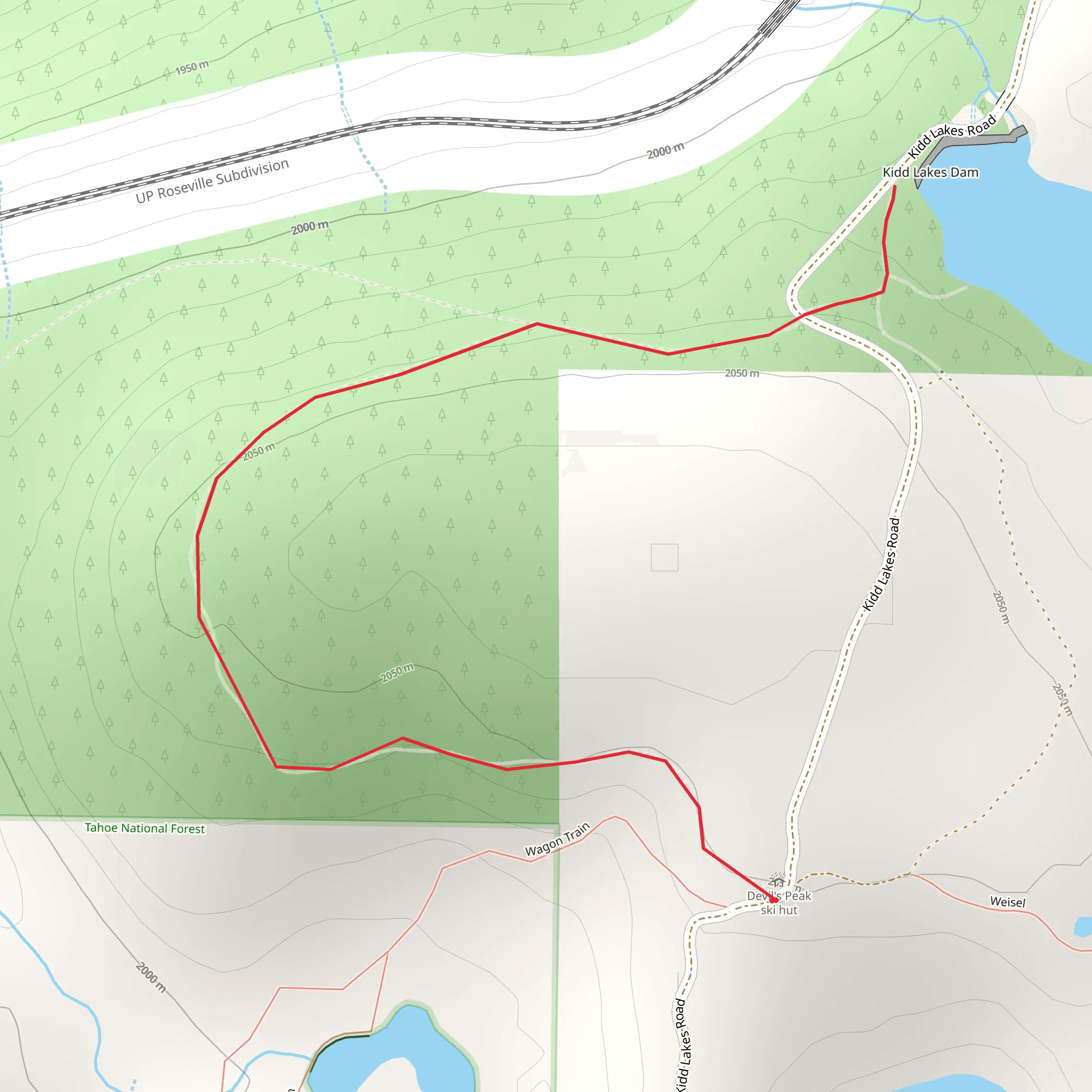 Satellite to Kidd Lake mobile static map