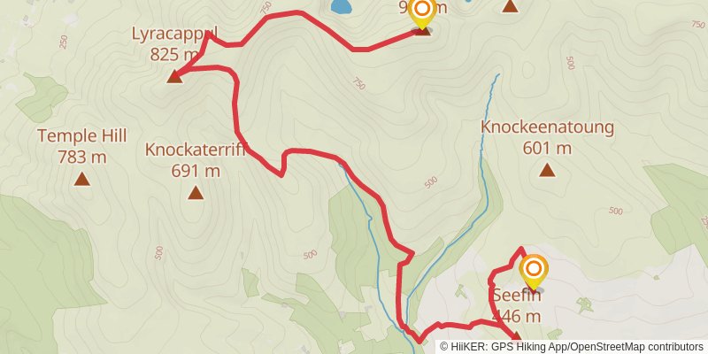 Galtymore and Lyracappul Loop stage 2 Map