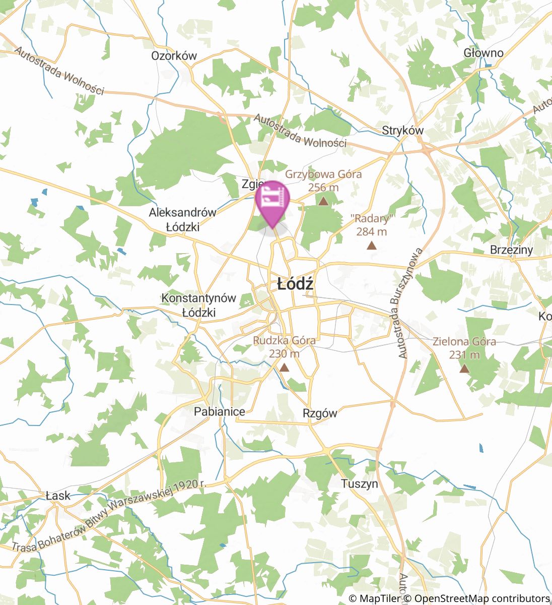 Łódź Loop Trail map image