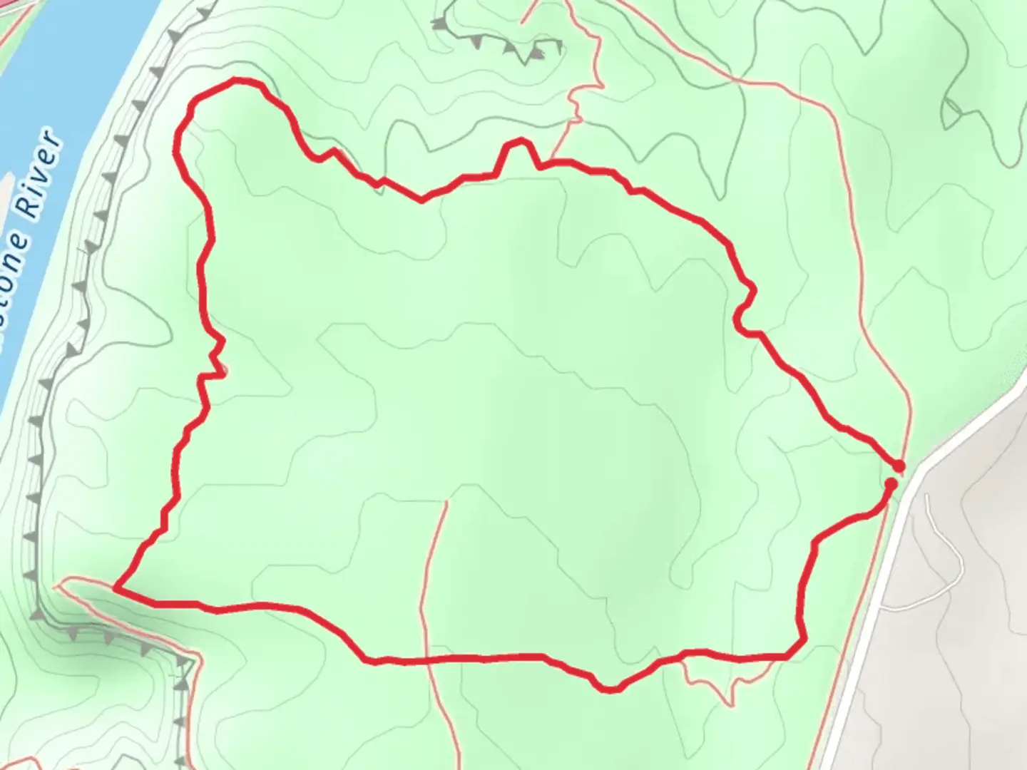 An image depicting the trail Coburn Road Long Loop and its surrounding area.