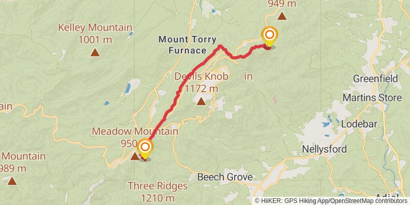 Appalachian Trail - Virginia stage 38 Map