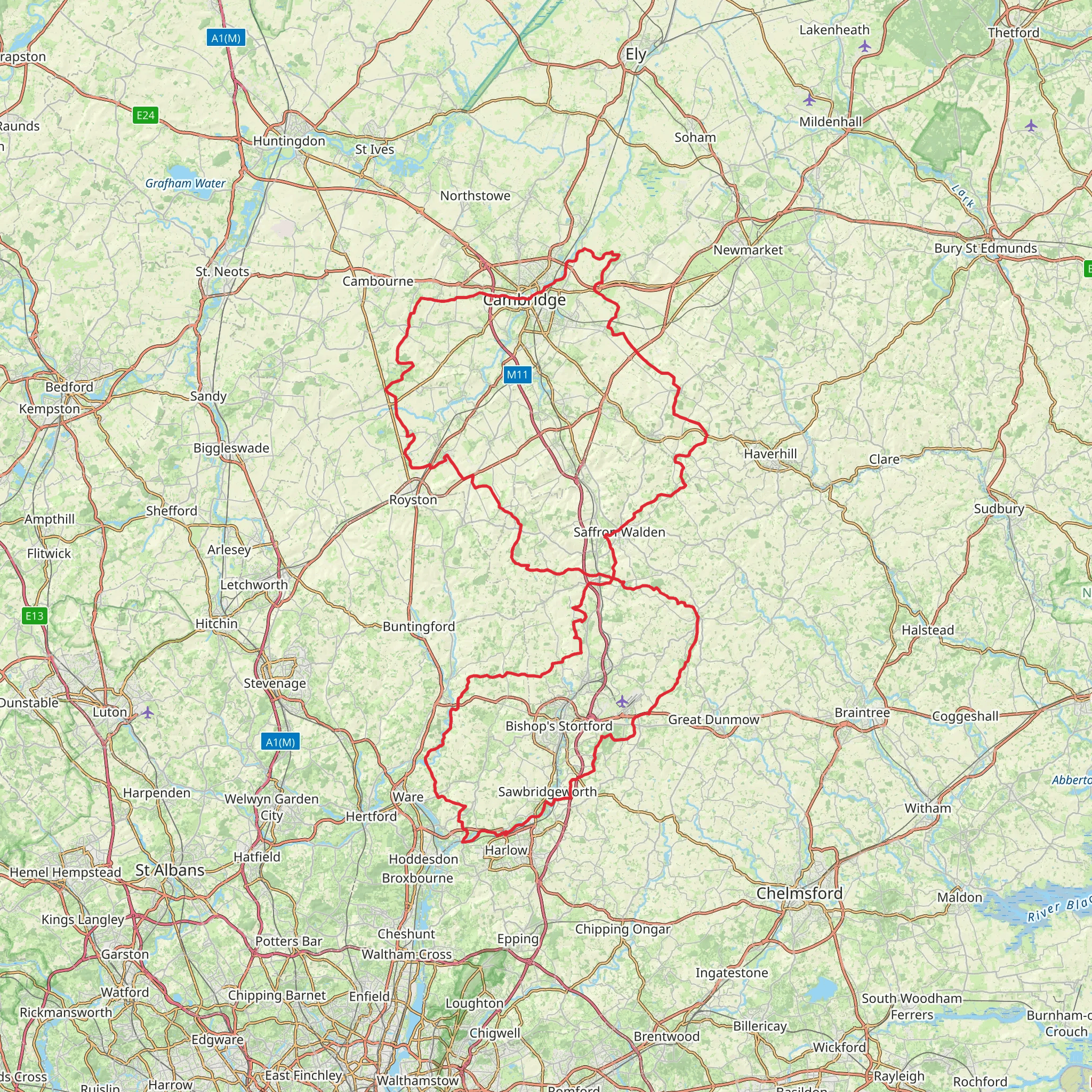 Harcamlow Way mobile static map