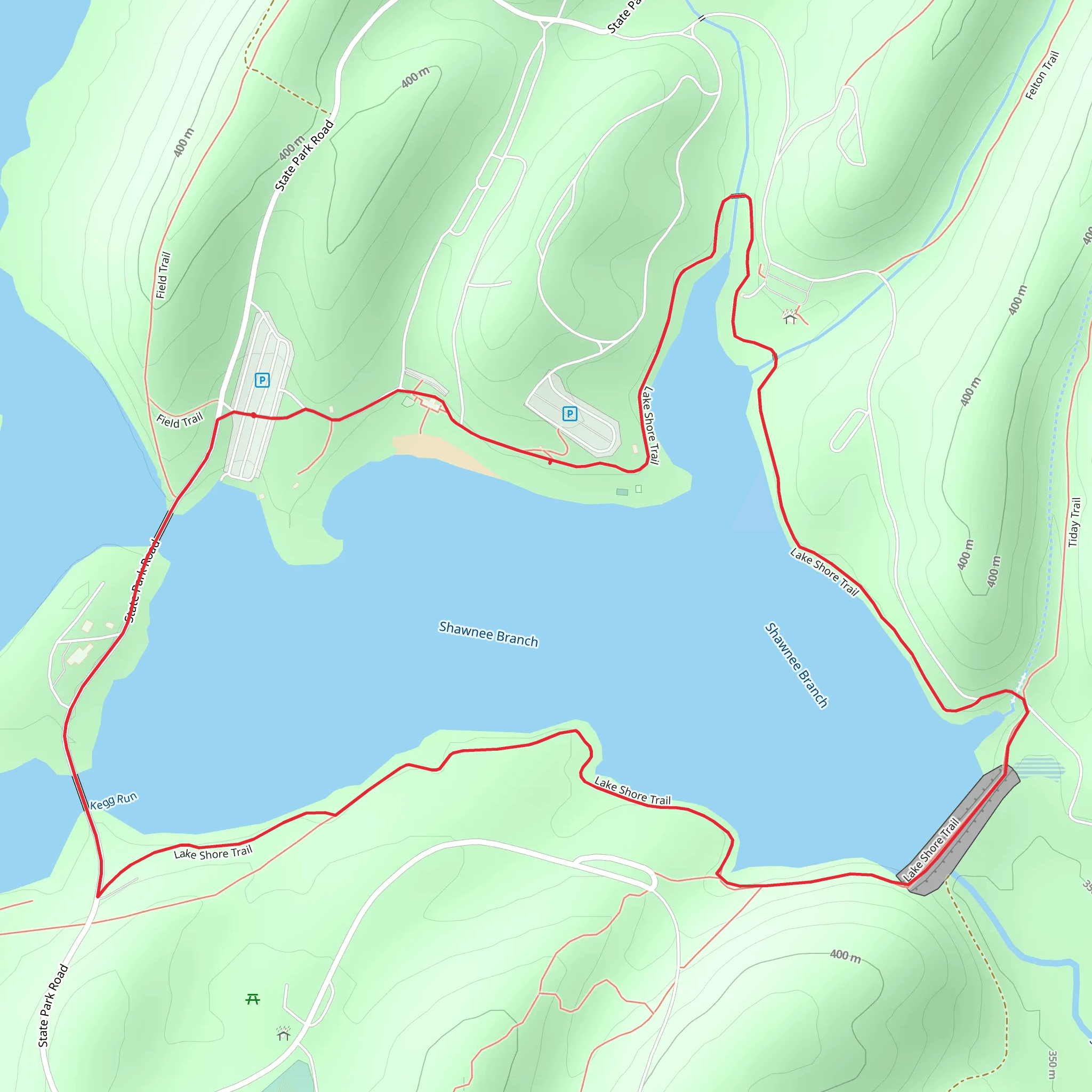 Shawnee Branch Loop mobile static map
