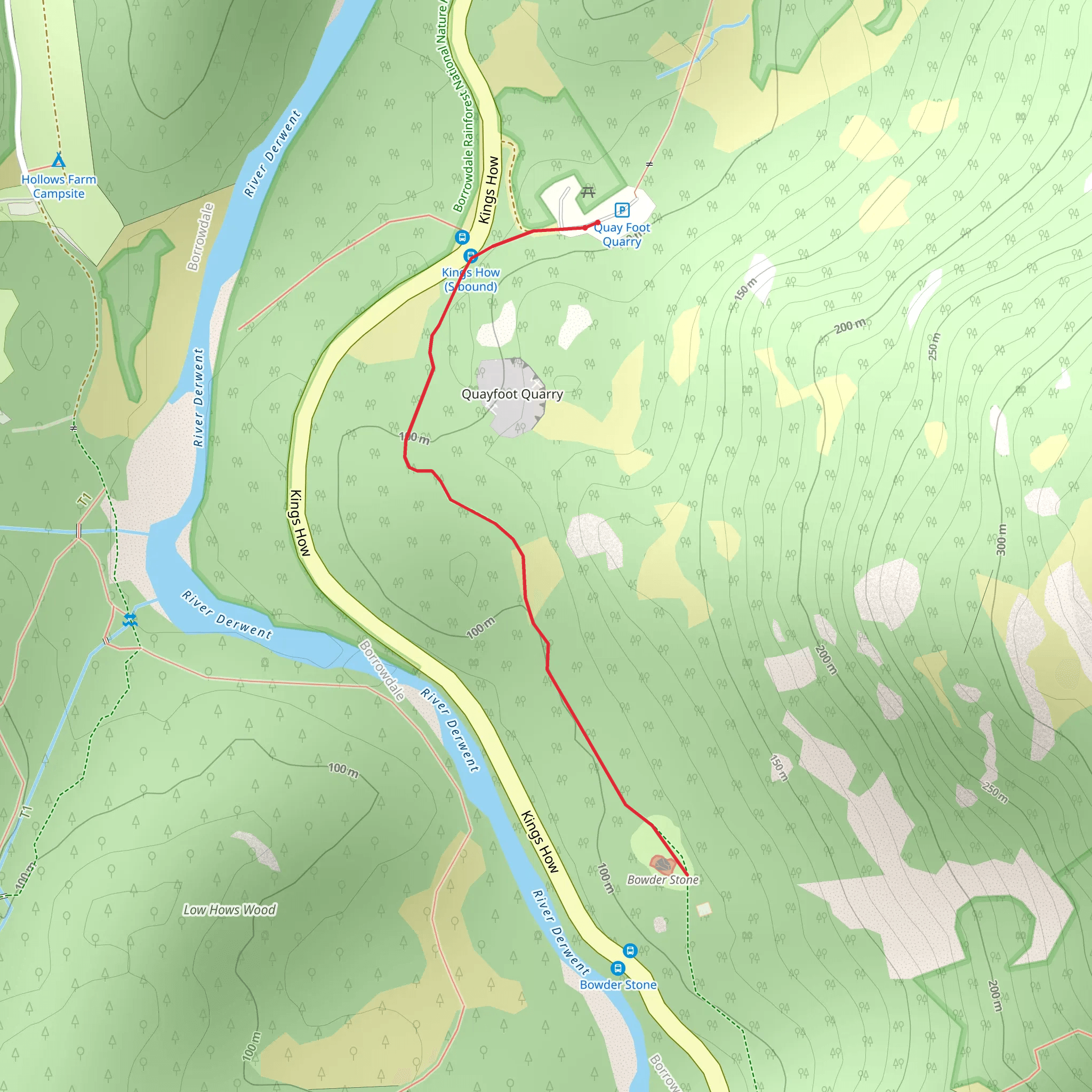 Bowderstone Walk mobile static map