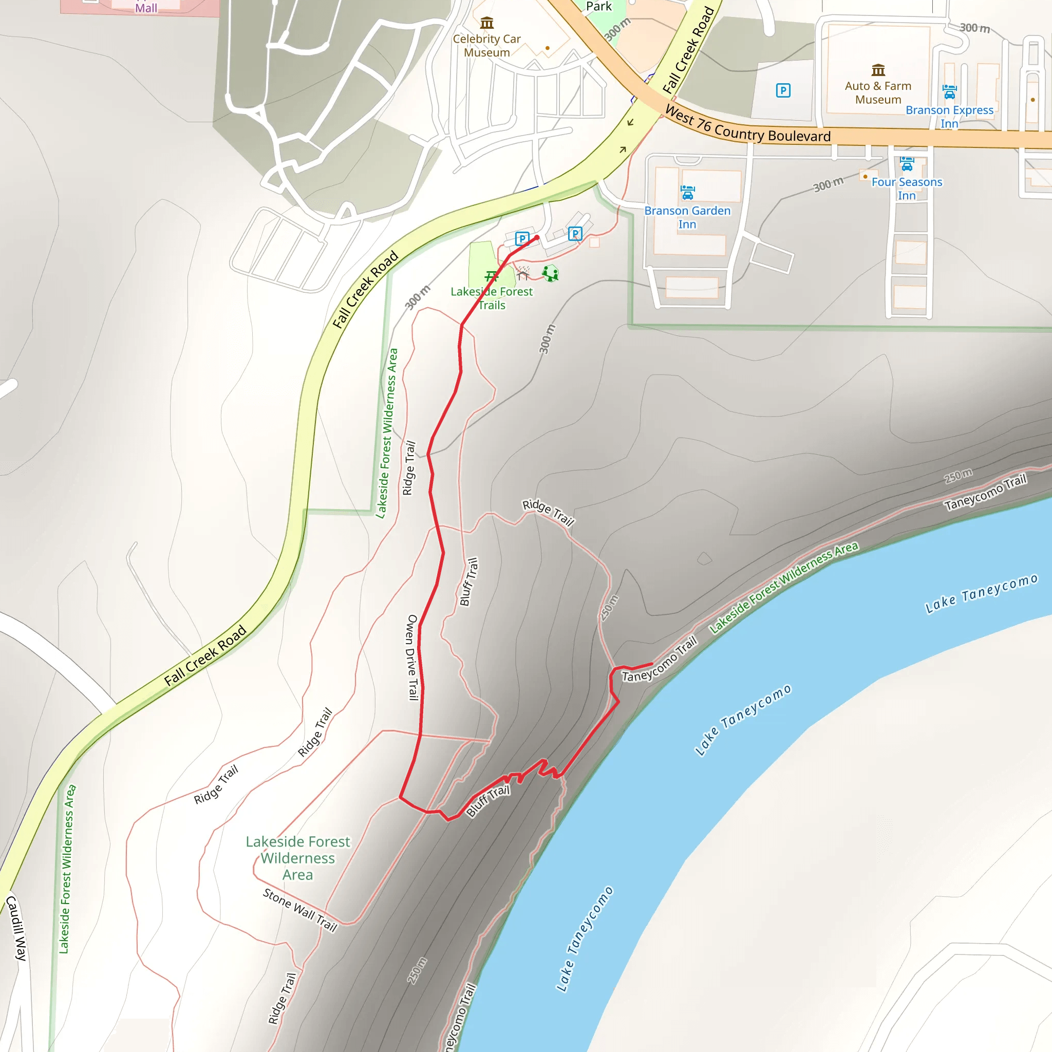 Table Rock Lake from Fall Creek Road mobile static map