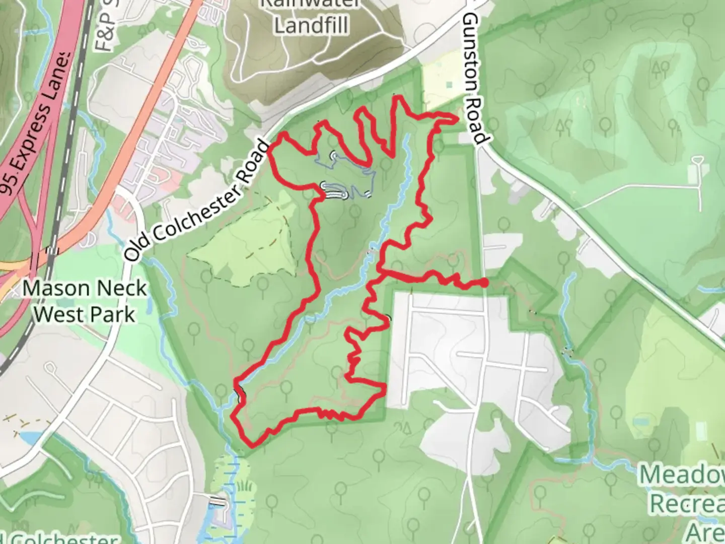 An image depicting the trail South Branch Loop and its surrounding area.
