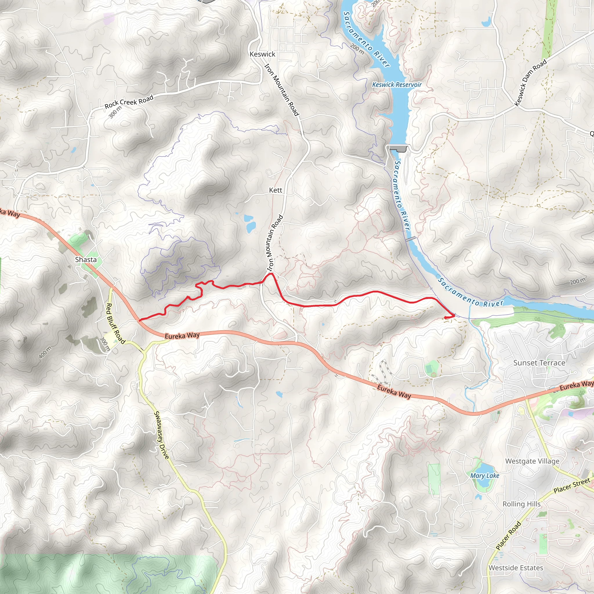 Middle Creek Trail mobile static map