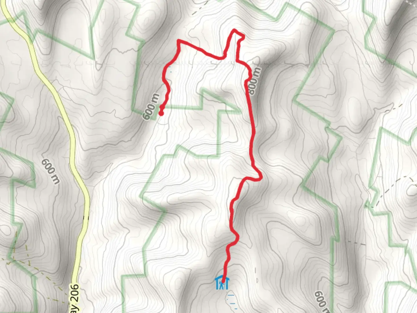 An image depicting the trail Pelnor Hollow Trail and its surrounding area.