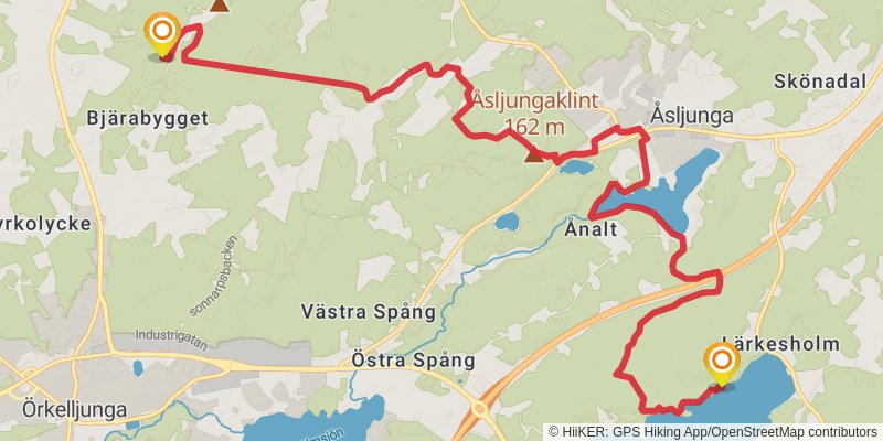 Skåneleden Trail stage 9 Map
