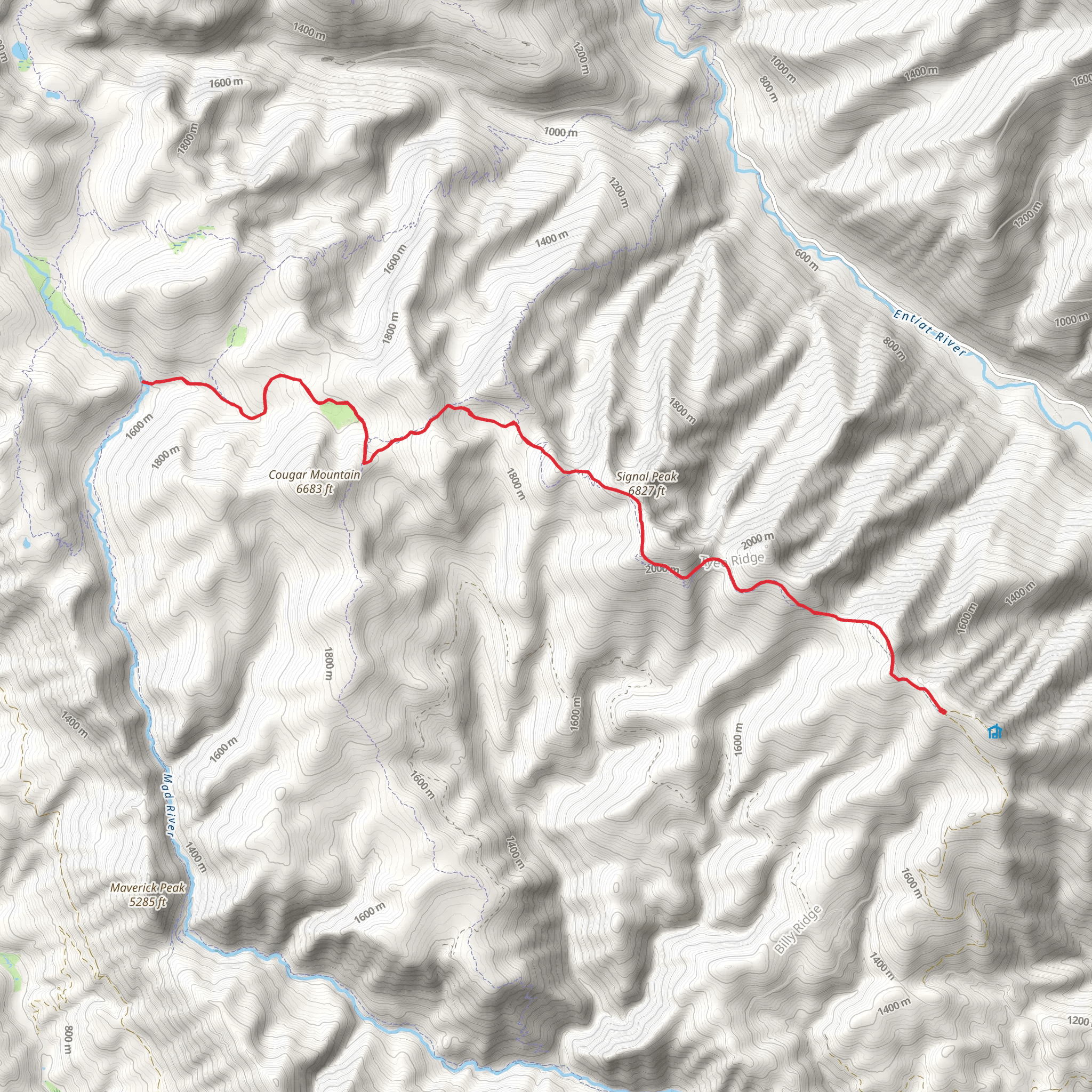 Tyee Ridge Trail mobile static map