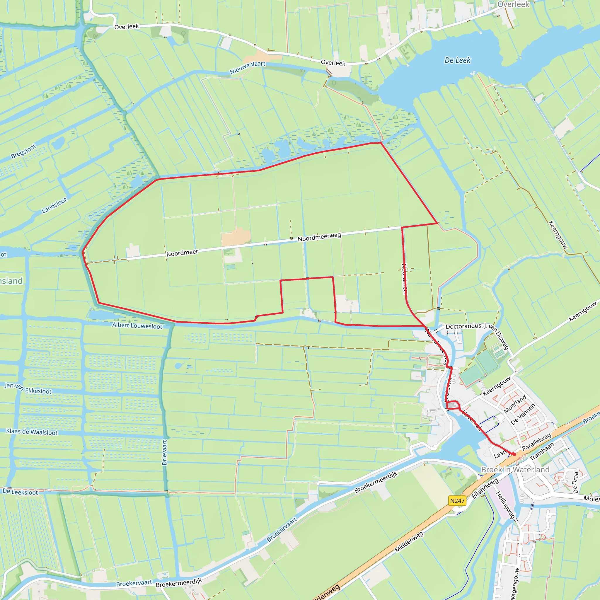 Noordmeer Loop Route mobile static map