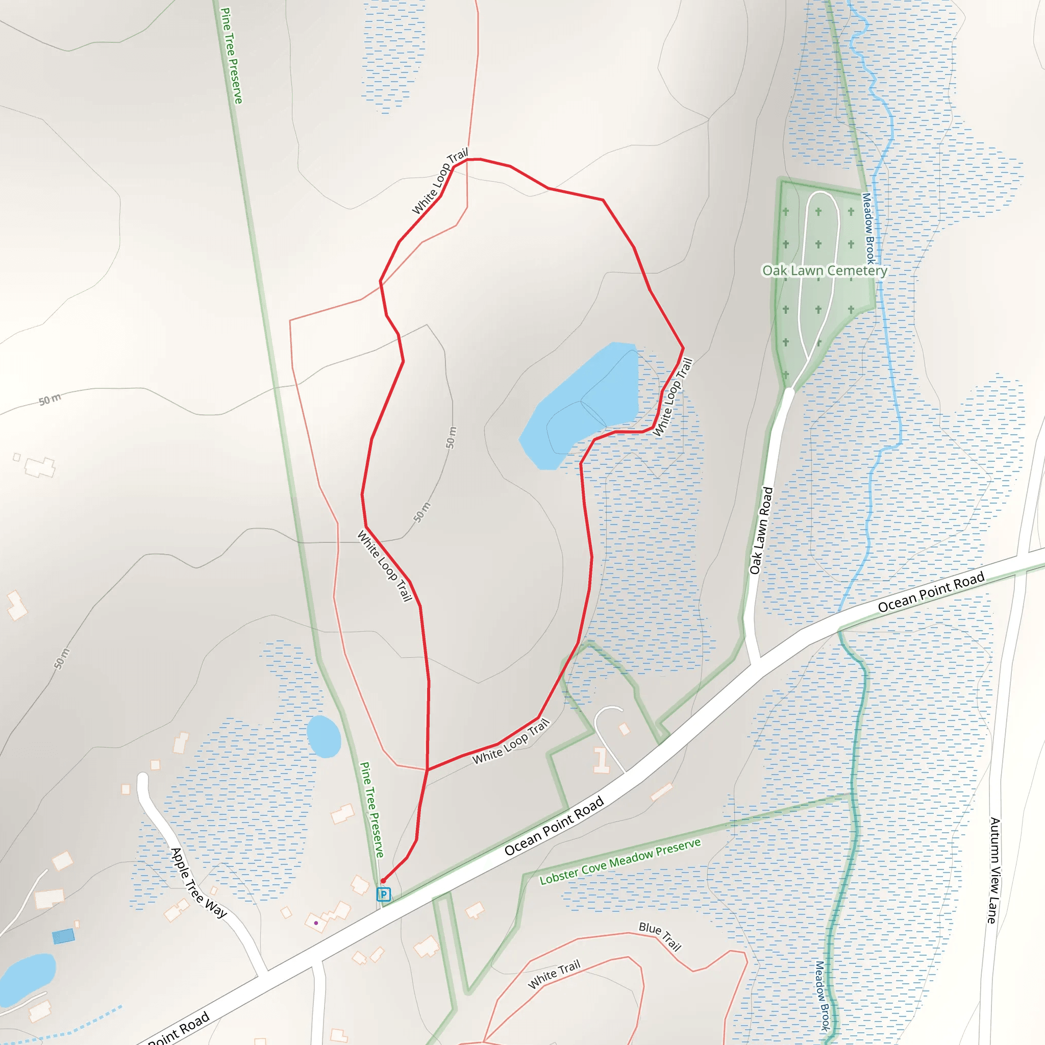 White Loop Trail Loop mobile static map