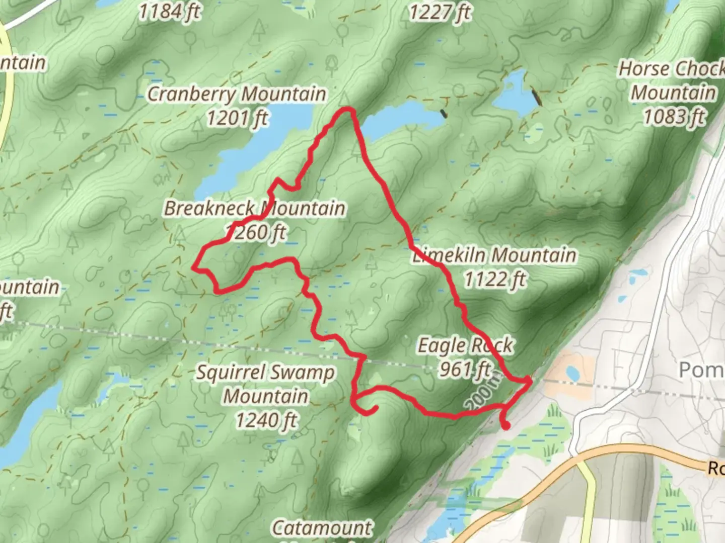 An image depicting the trail Breakneck Mountain via Suffern-Bear Mountain Trail Loop and its surrounding area.