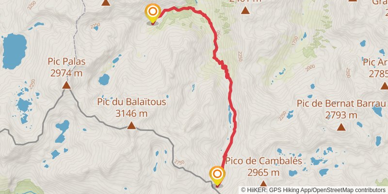 Haute Randonnée Pyrénéenne stage 18 Map