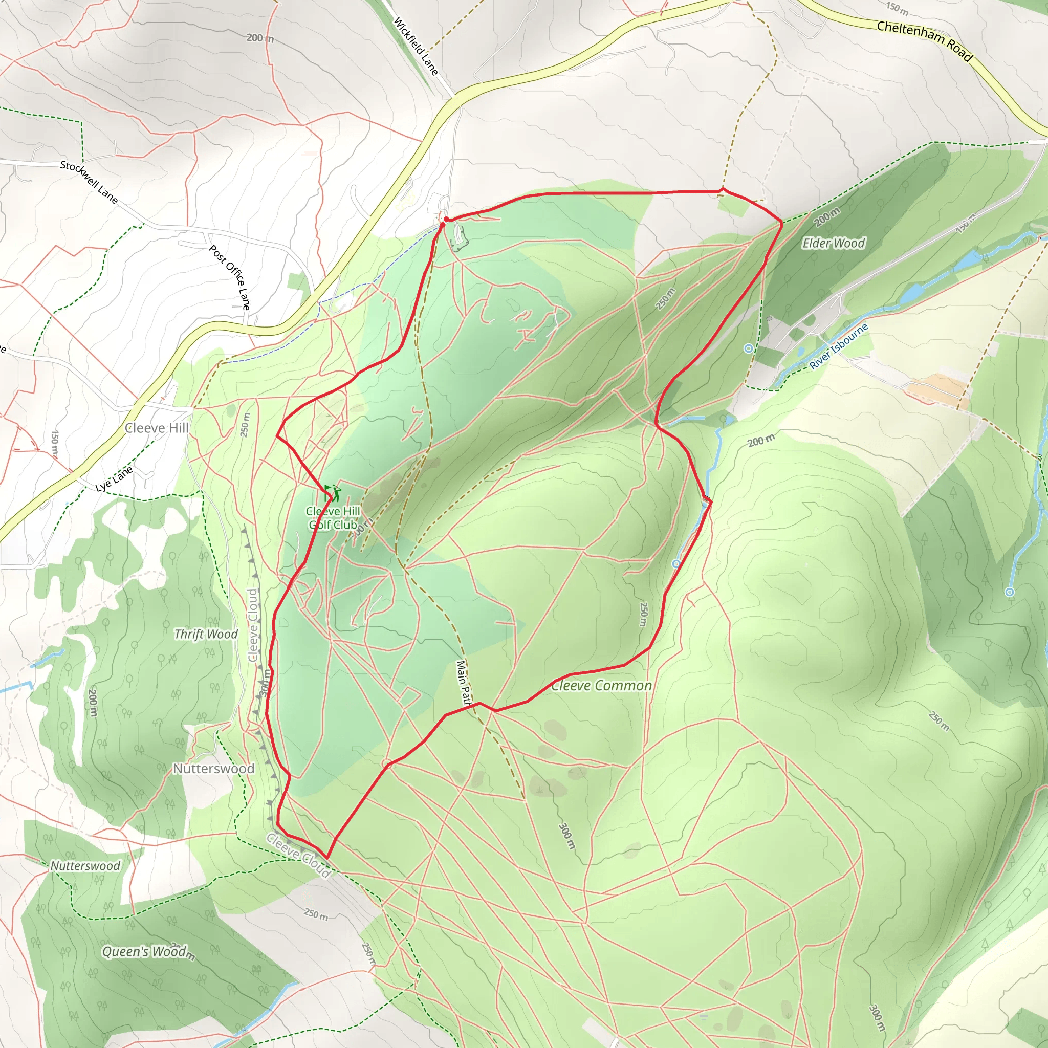 Cleeve Hill and Common mobile static map
