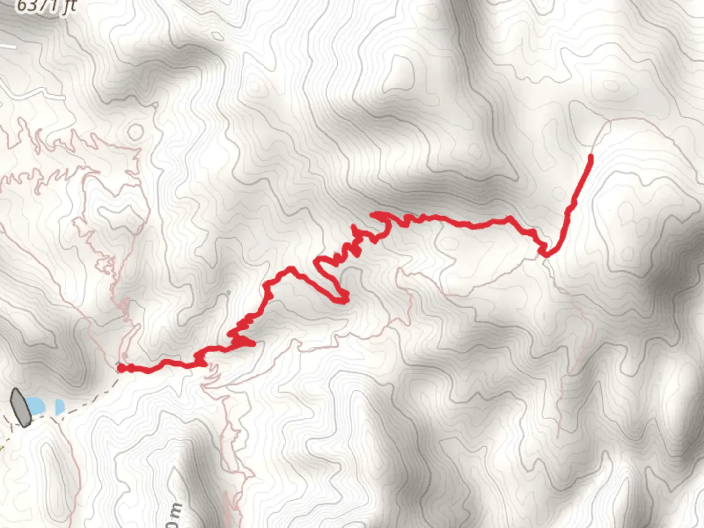 An image depicting the trail Lightning Switch Trail and Upper Ghost Flats Trail and its surrounding area.