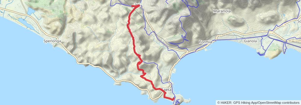 Via Francigena stage 128 Map