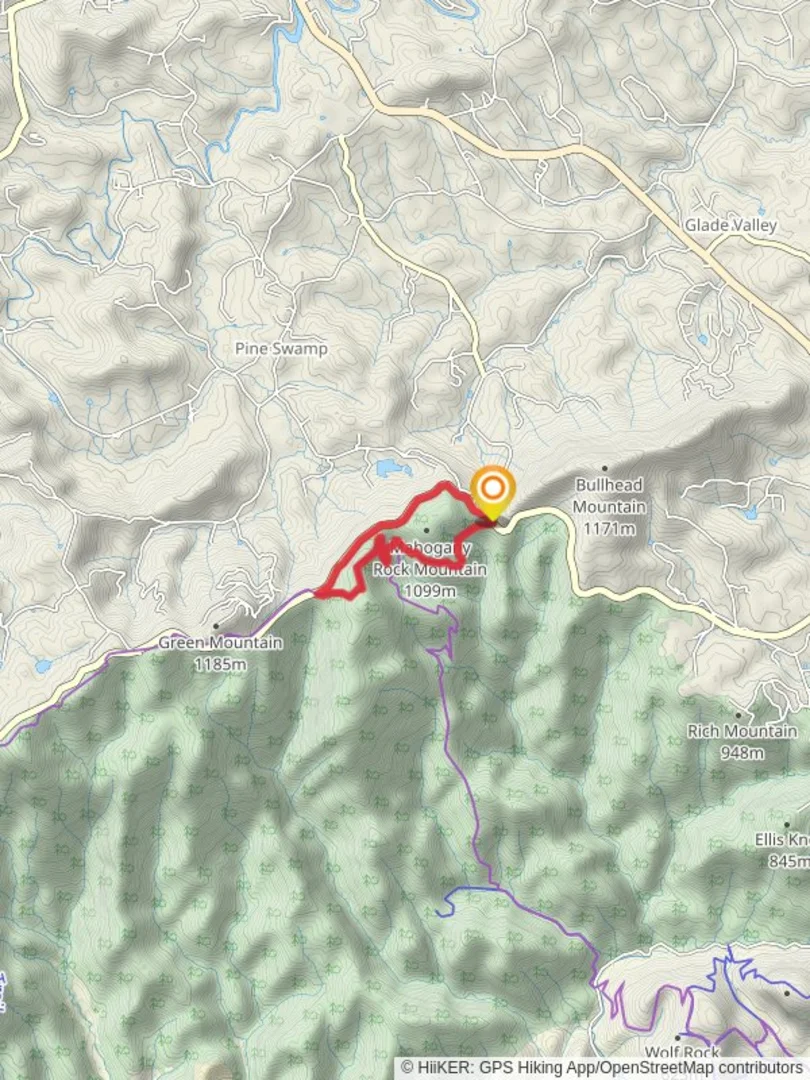 An image depicting the trail Sparta and Mountain to Sea Loop Trail and its surrounding area.