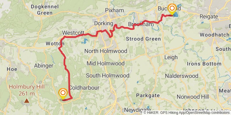 Coast to Coast - Southern England stage 15 Map