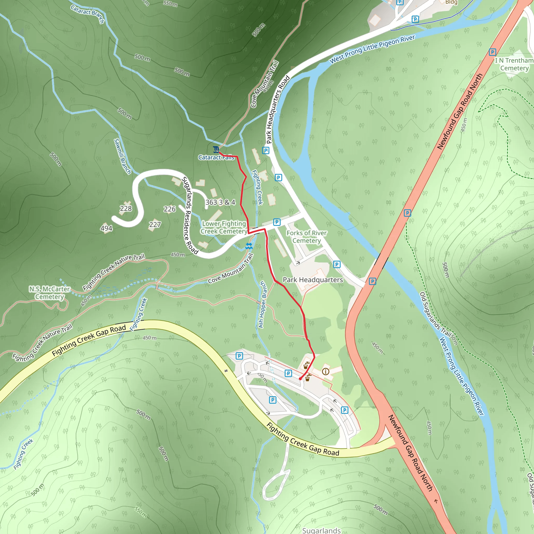 Cove Mountain Trail Out and Back mobile static map