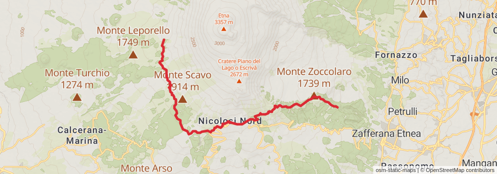 Sentiero Italia - Sicily Section stage 13 Map