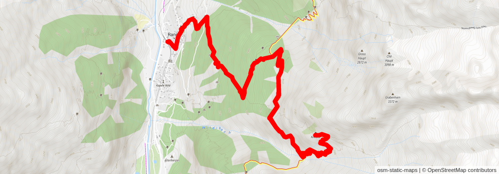 Hike to the Kin Hut - via Randa Nr 67 stage 2 Map