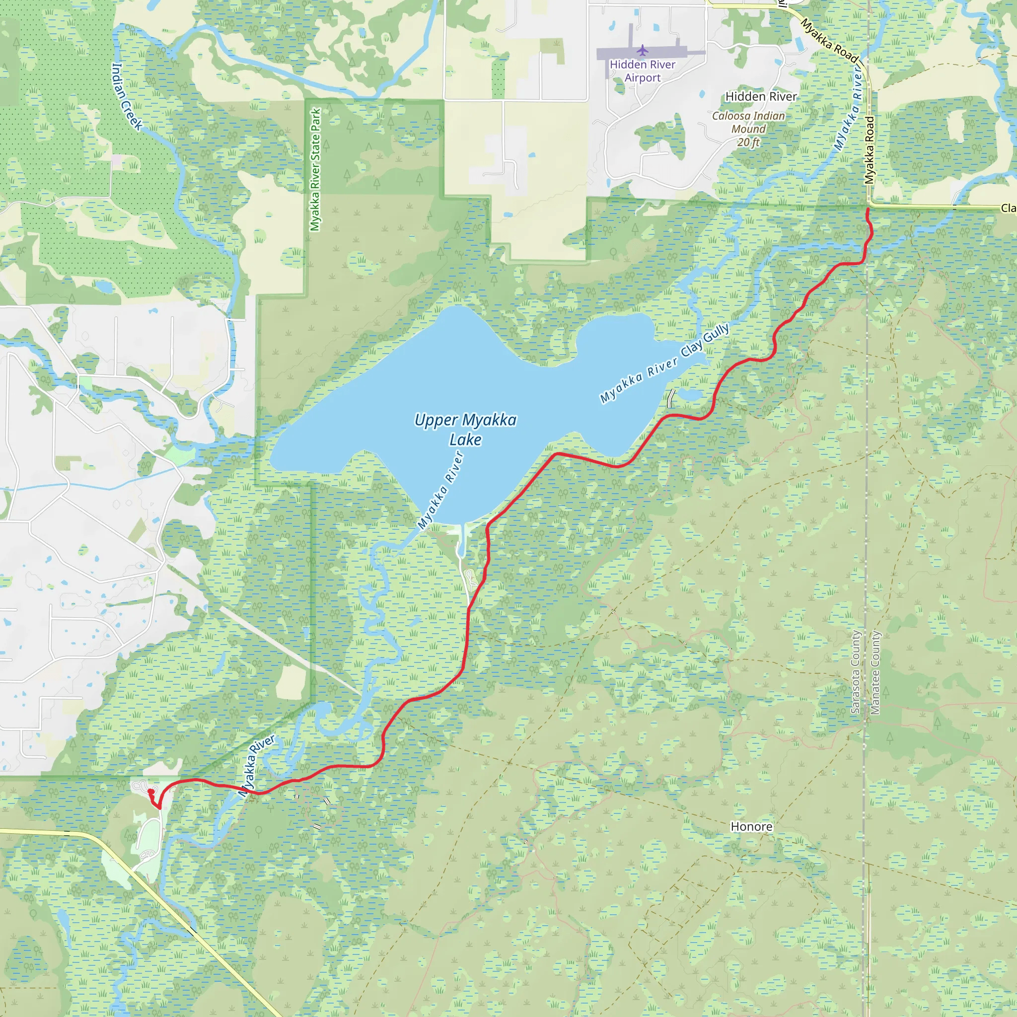 Upper Myakka Lake mobile static map