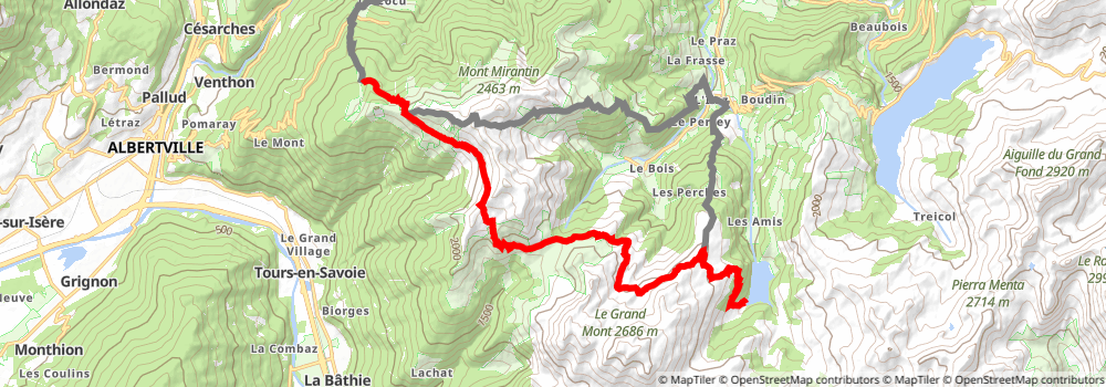 Tour Du Beaufortain stage 2 Map